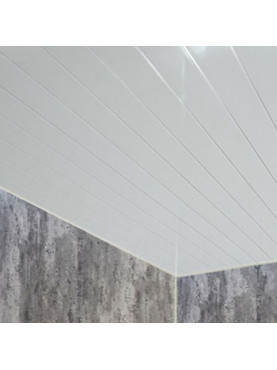 White Gloss Silver 2 Strip 250mm Wall Cladding 25 % off