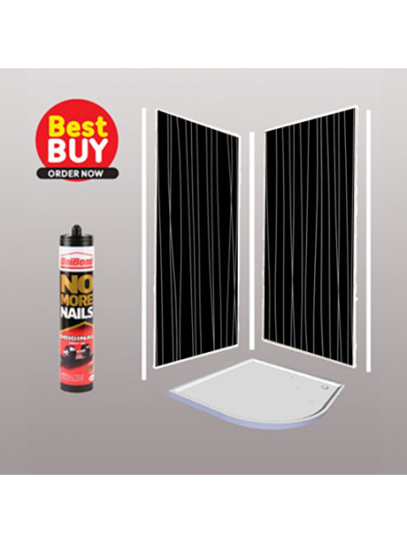 Black String Bathroom Wall Panels Shower Kits