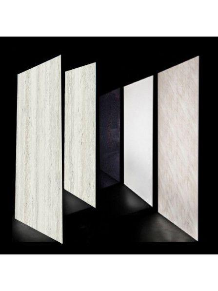 Silver Travertine Gloss 1200mm x 2400mm x 10mm wet wall panels 