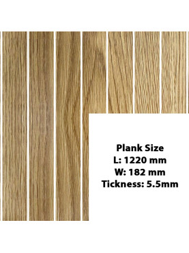 Classic Wood Oak Wood Vinyle Flooring Planks, 2.65 m2 With Free Under Layer
