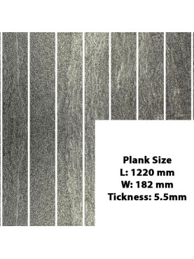 Wiltshire Grey Oak Wood Vinyle Flooring Planks, 2.65 m2 With Free Under Layer