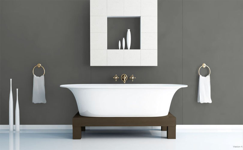 Matt bathroom wall panels